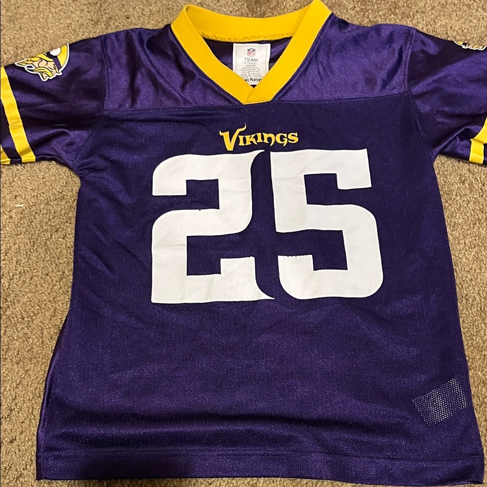 NFL Vikings Purple and Yellow Kids Jersey